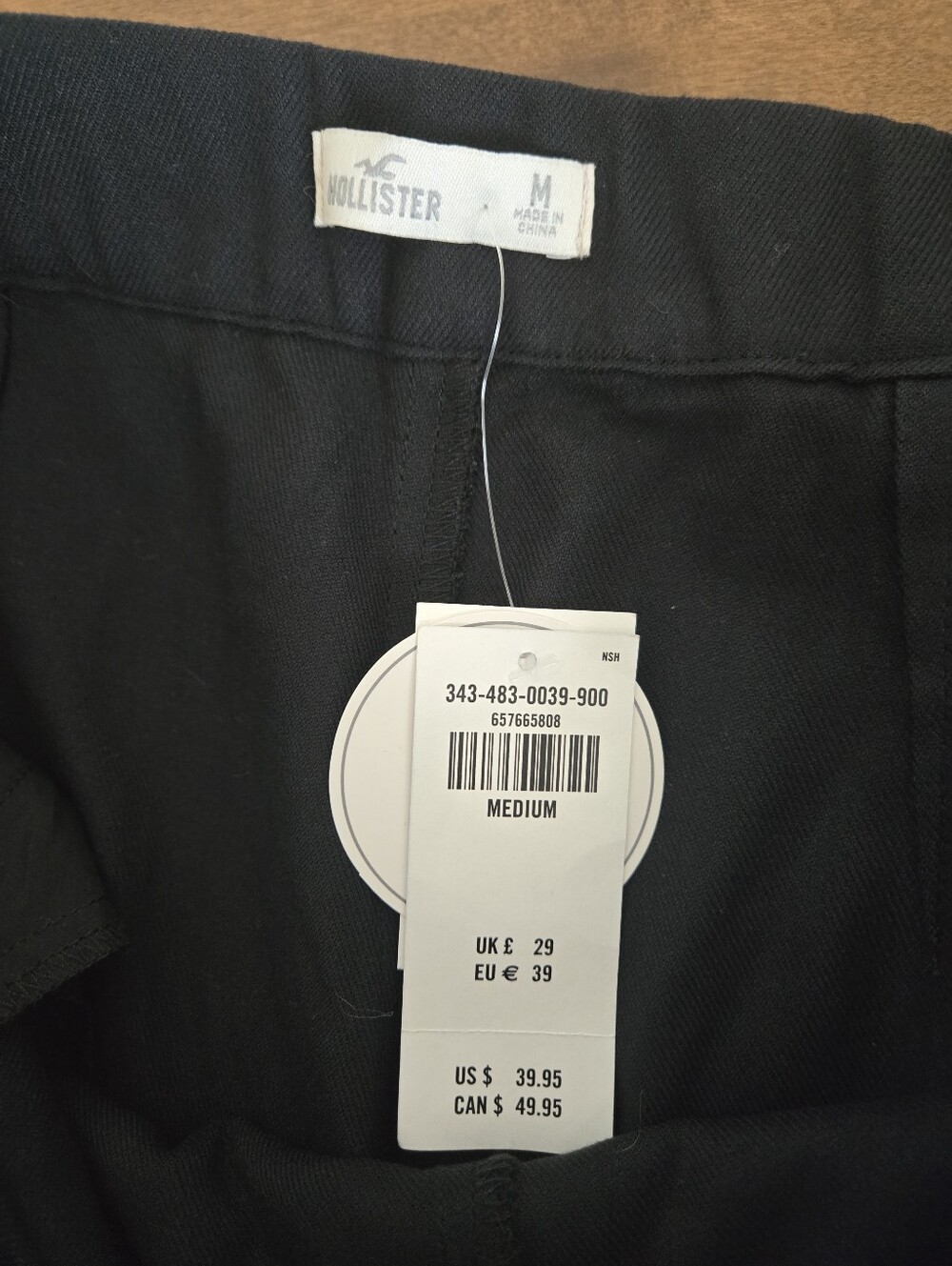 New. Hollister Black Skort with Built-In Shorts & Pockets Medium - Picture 4 of 4
